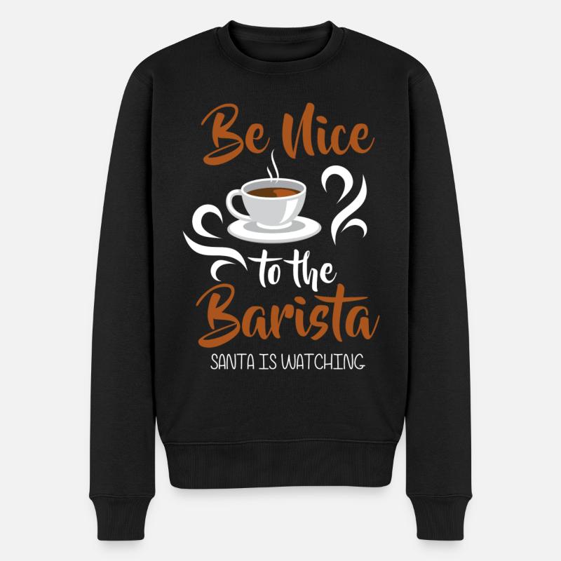Espresso Cappuccino Travail - Pull Premium bio Homme - noir