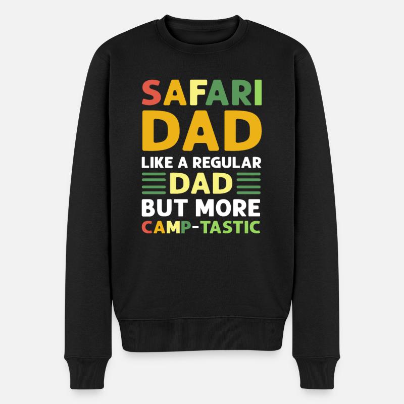 Safari père. Plus Camp-tastic. - Pull Premium bio Homme - noir