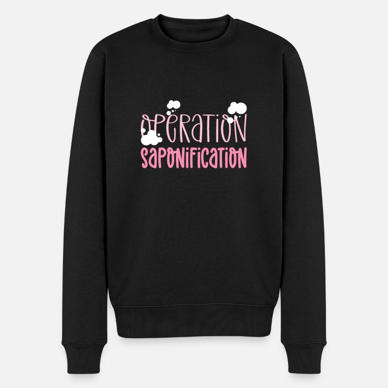 Operation Verseifung. Seifenherstellung - Männer Premium Bio Pullover - Schwarz
