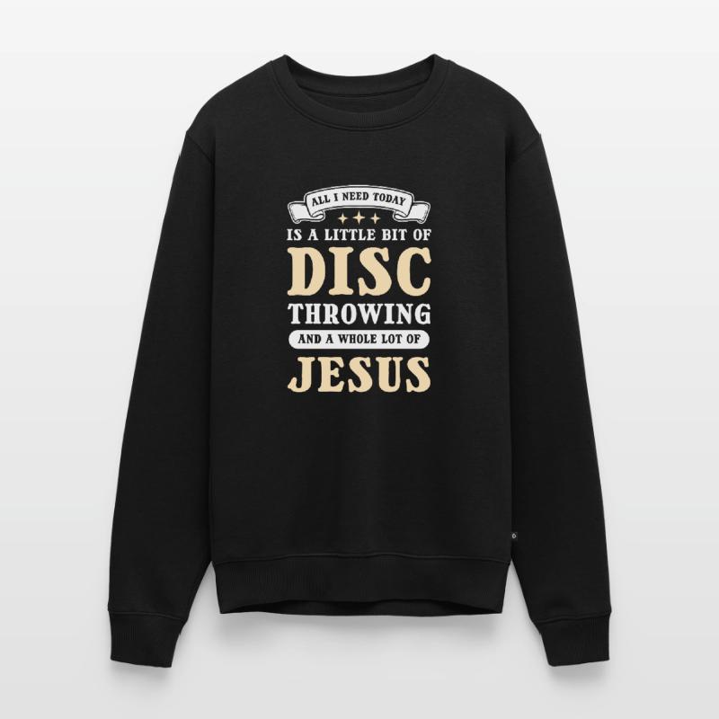 Jesus Und Das Diskuswerfen. Diskuswerfer Männer Premium Bio Pullover