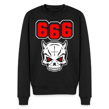 666 - Pull Premium bio Homme - noir - Devant - Nico (187cm)