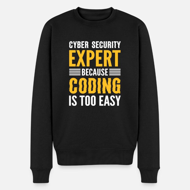 White Hat Hacker. Cyber-krieger. - Männer Premium Bio Pullover - Schwarz