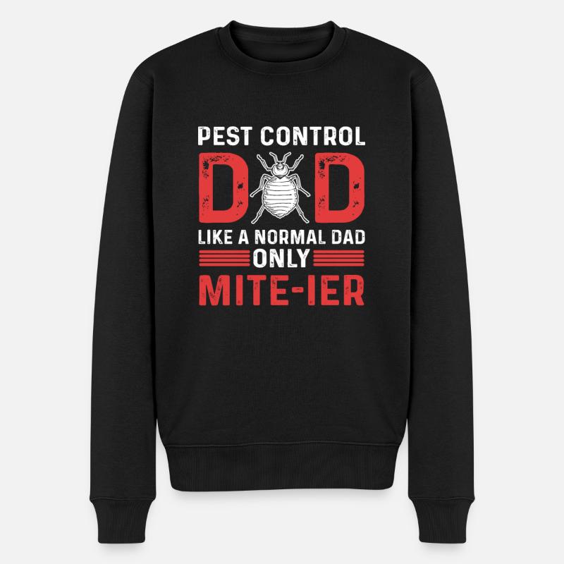 Schädlingsbekämpfung Papa. Exterminator Dad. - Männer Premium Bio Pullover - Schwarz
