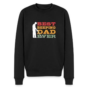 Beeping dad. Metal detector. Reliquary hunting. - Men's Premium Organic Jumper - black - Front - Nico (187cm)
