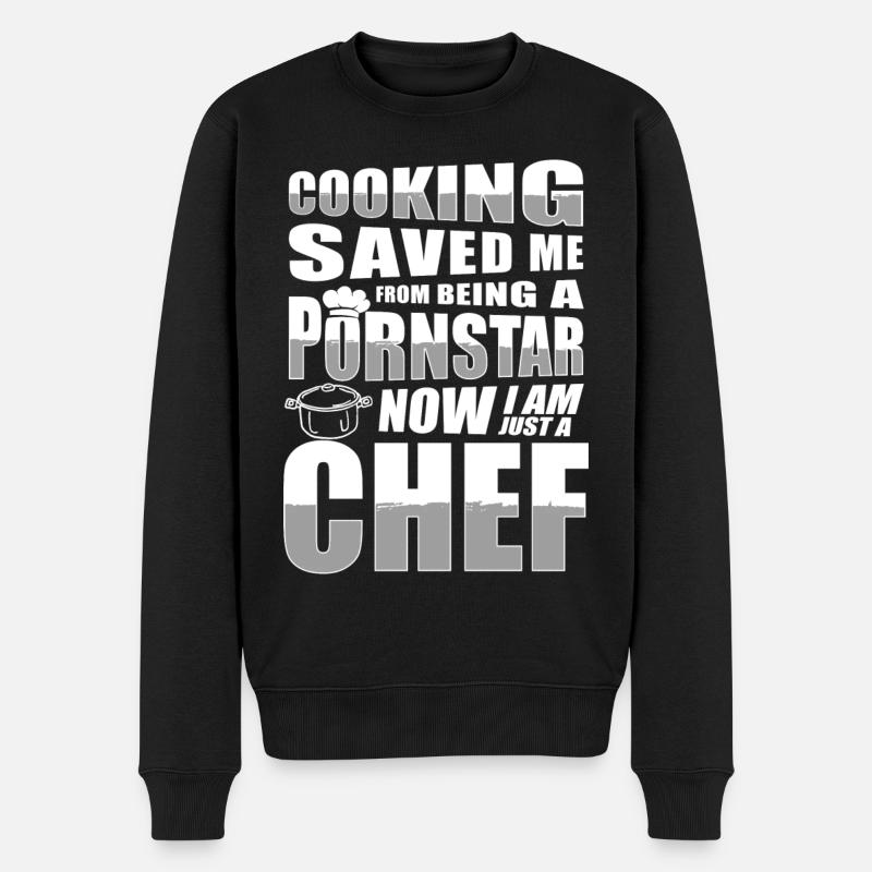 Kochen Gourmet Hobbykoch Gastronomie - Männer Premium Bio Pullover - Schwarz