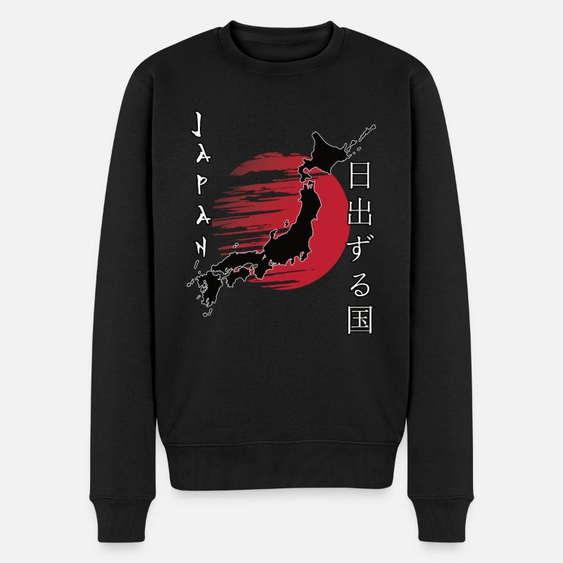 Japan - Land der aufgehenden Sonne japanisch - Männer Premium Bio Pullover - Schwarz