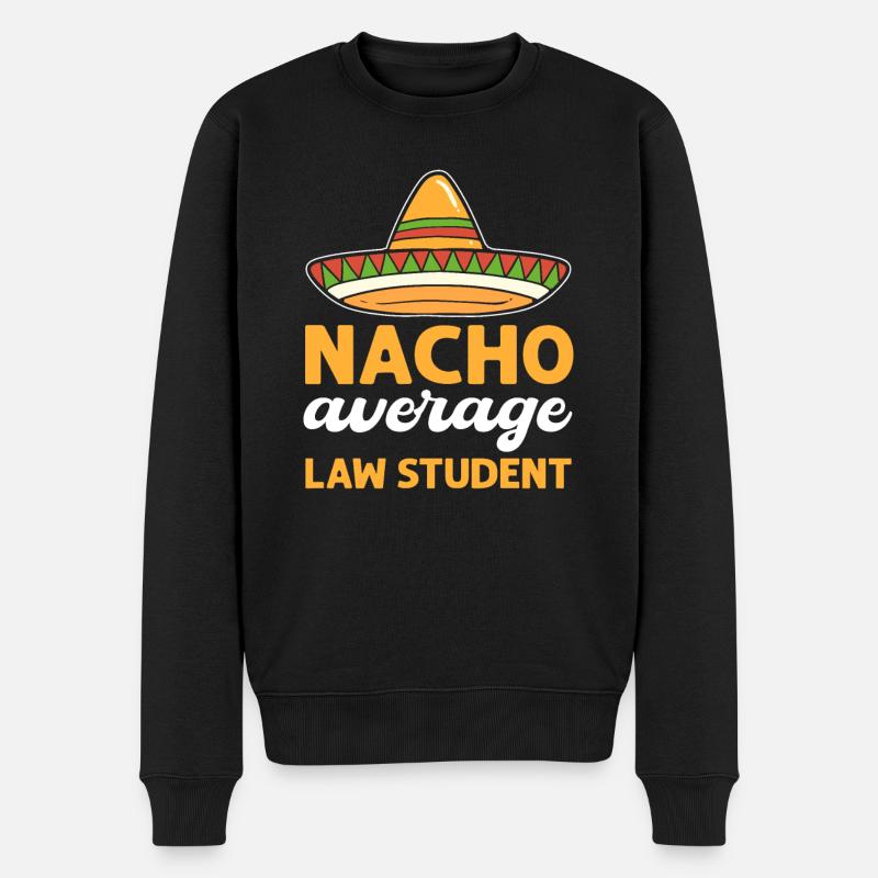 Nacho Durchschnittlicher Jurastudent. Justice Bar - Männer Premium Bio Pullover - Schwarz