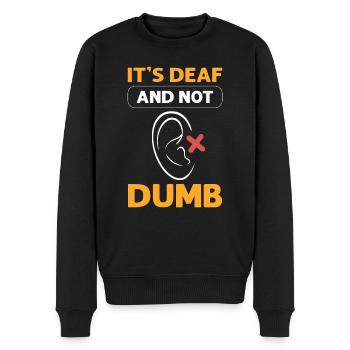It's deaf - Men's Premium Organic Jumper - black - Front - Nico (187cm)