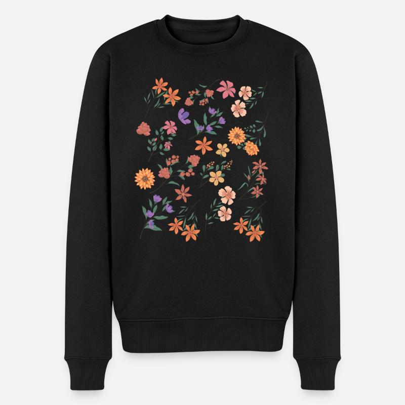 Garten Gärtner Blumen Motiv - Männer Premium Bio Pullover - Schwarz