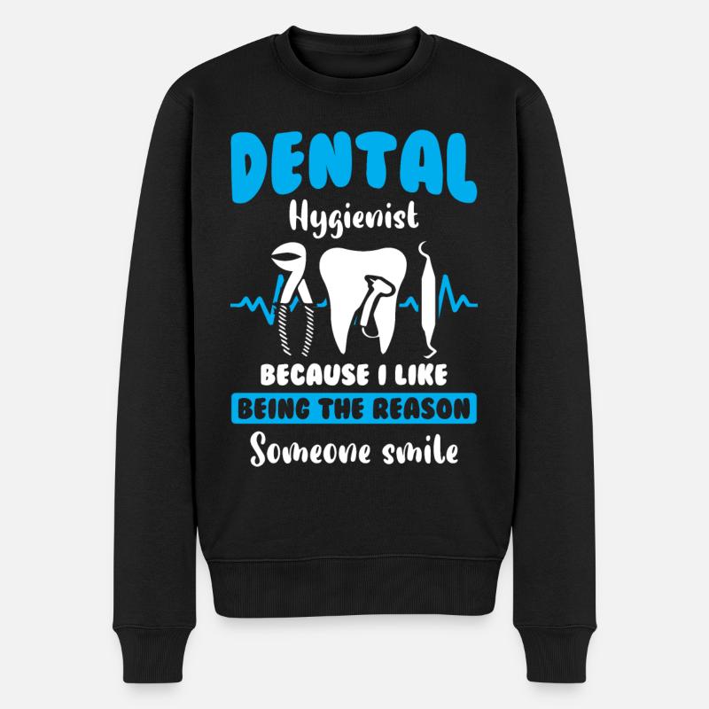 Dents dentaires - Pull Premium bio Homme - noir