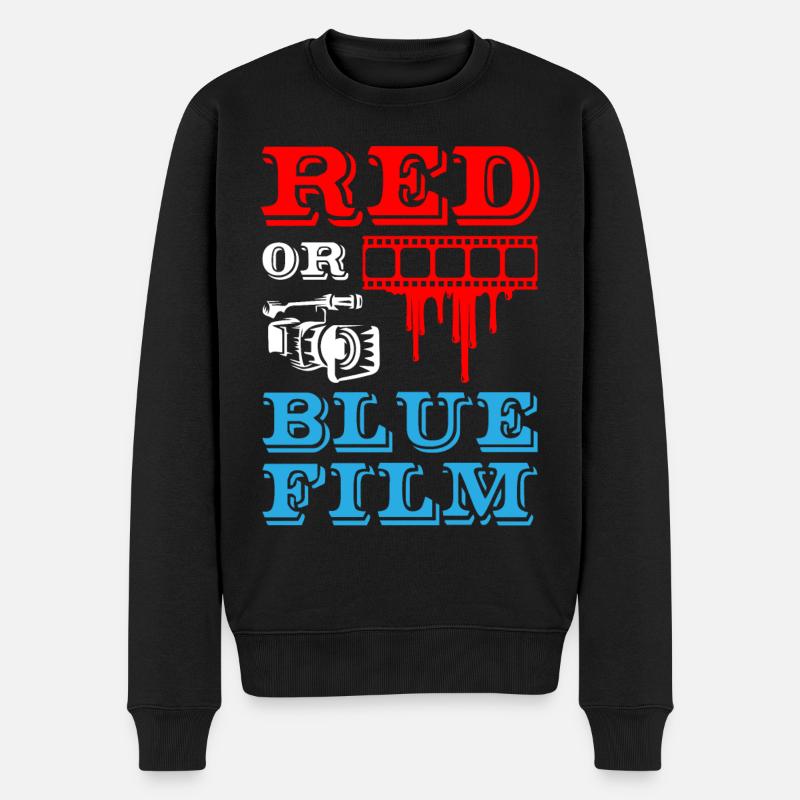 Red Or Blue Film - Männer Premium Bio Pullover - Schwarz