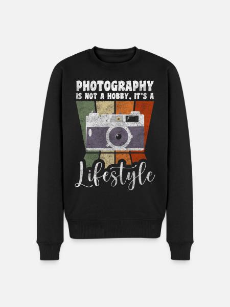 Photographer Image Digital Camera - Men's Premium Organic Jumper - black