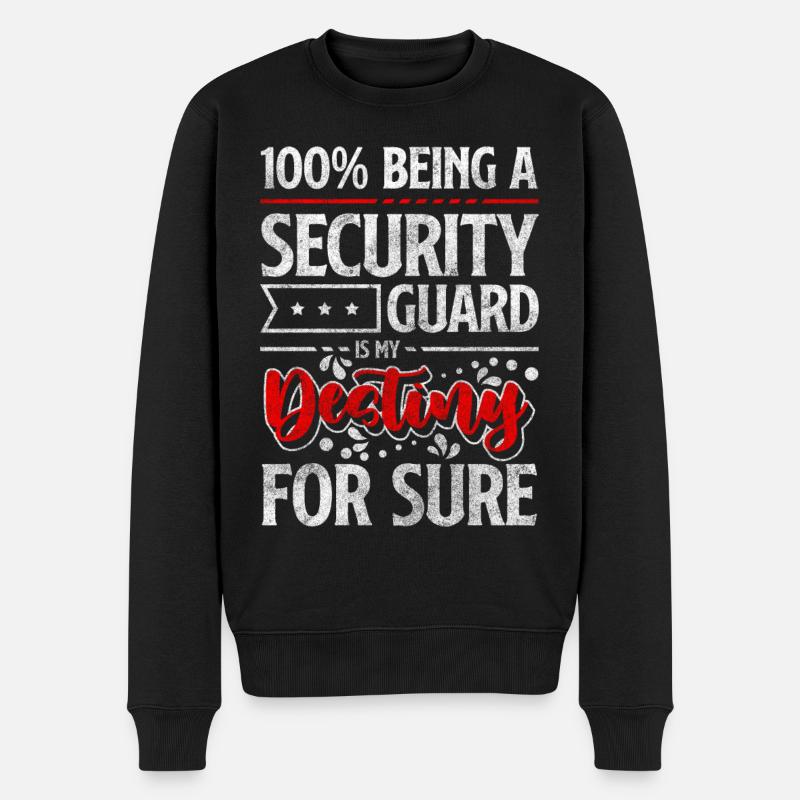 Security Beruf - Männer Premium Bio Pullover - Schwarz