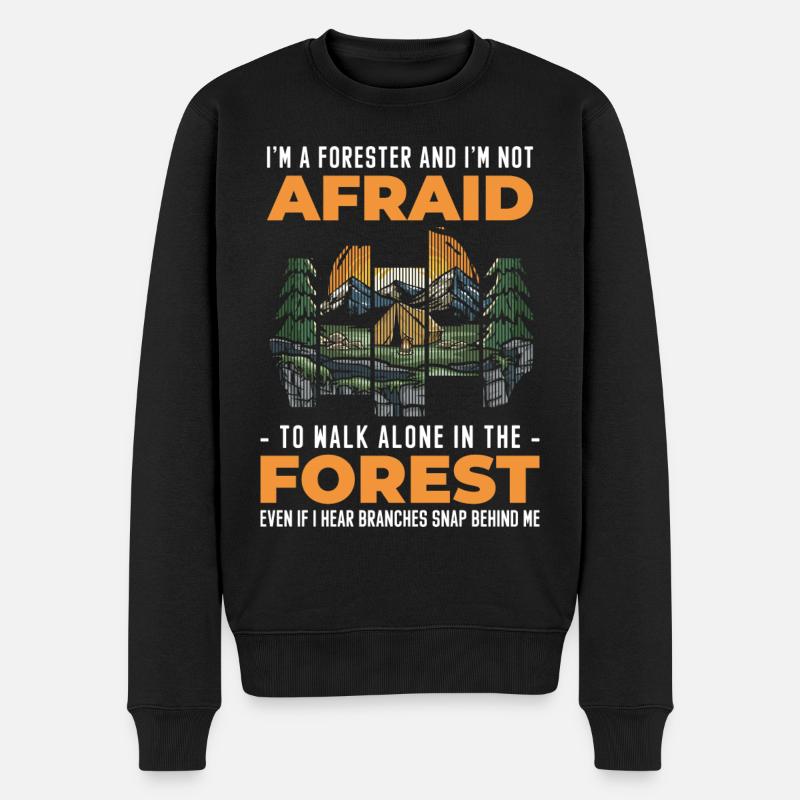 Wald Wild Jäger - Männer Premium Bio Pullover - Schwarz