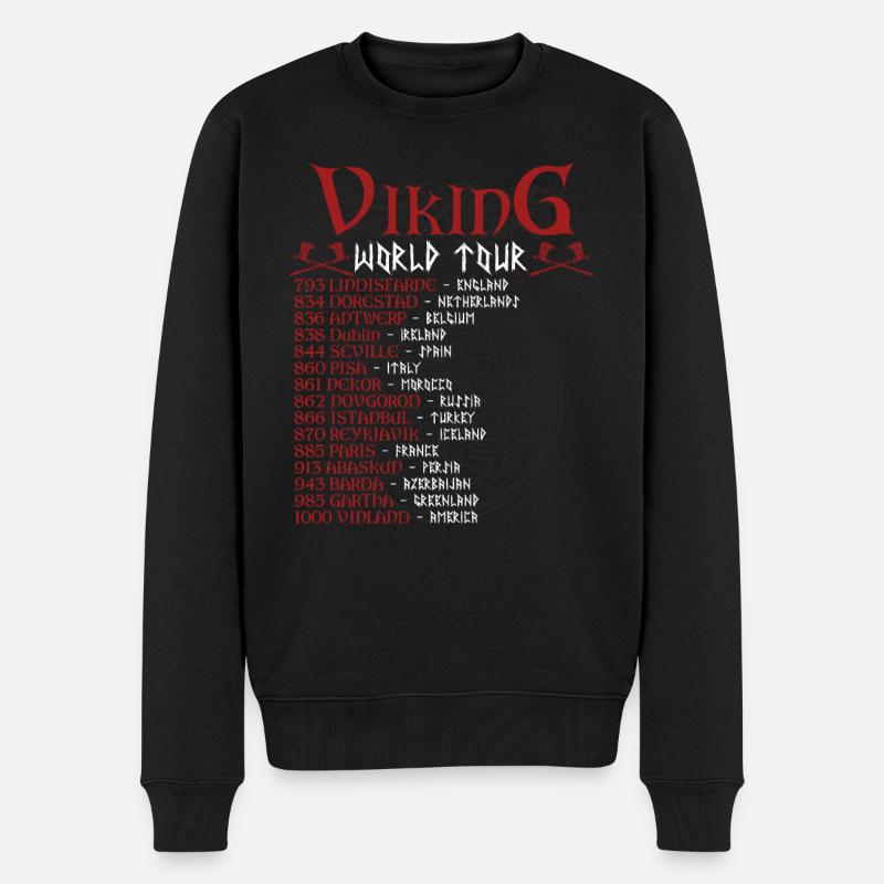 Wikinger Welttournee nordische Mythologie - Männer Premium Bio Pullover - Schwarz