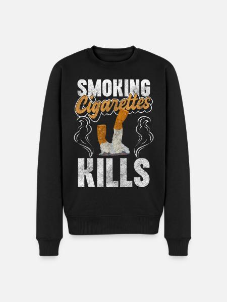 Smokers Smoke Smoking ban Consumption - Men's Premium Organic Jumper - black