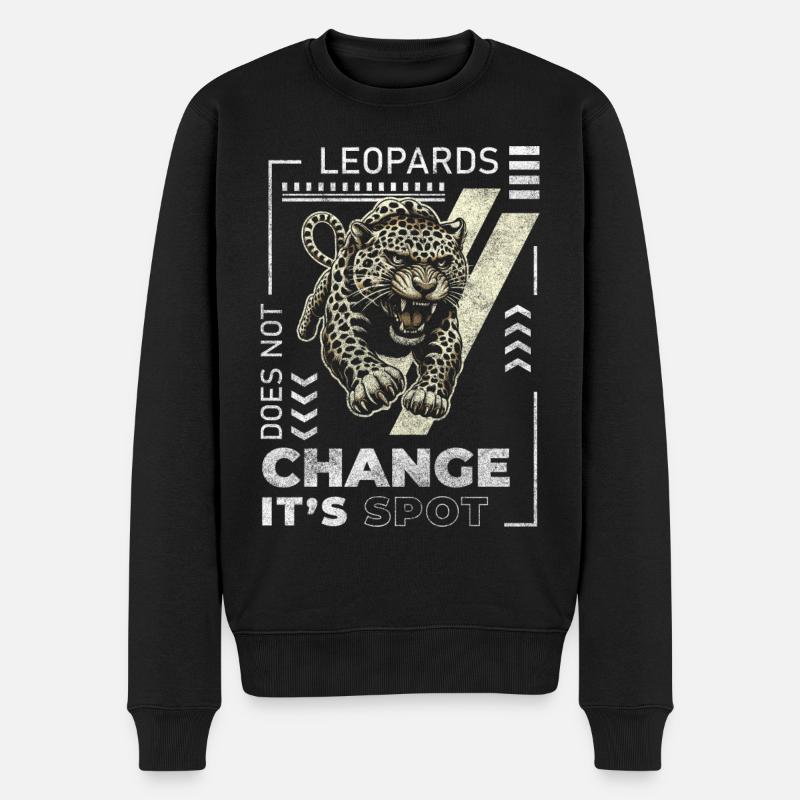 Chasseur de léopards rapide - Pull Premium bio Homme - noir