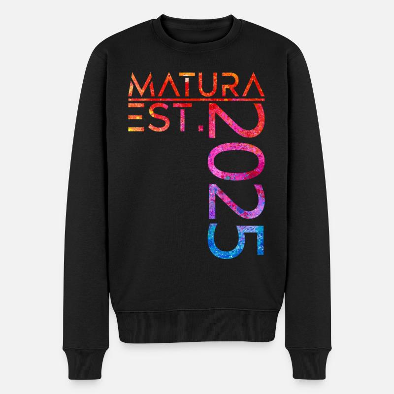 Matura EST. 2025 - Männer Premium Bio Pullover - Schwarz