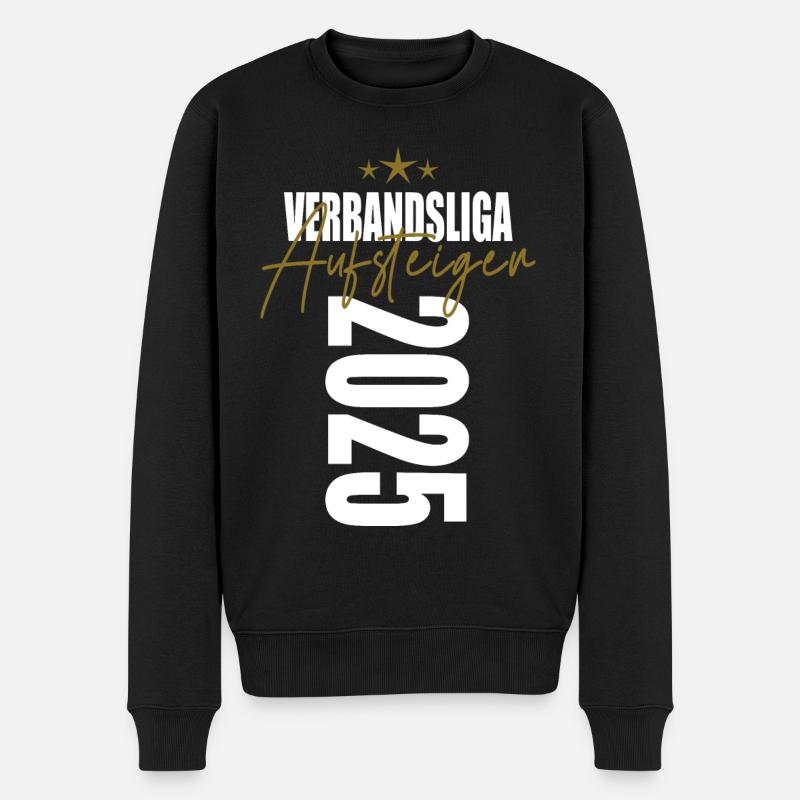 Aufsteiger Verbandsliga 2025 Aufstiegstrikot - Männer Premium Bio Pullover - Schwarz