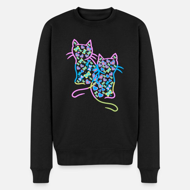Chat Chats Enfant Enfants - Pull Premium bio Homme - noir
