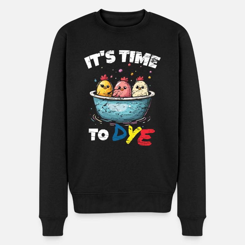 Funny Egg Dyeing Colors For Easter Artists - Men's Premium Organic Jumper - black