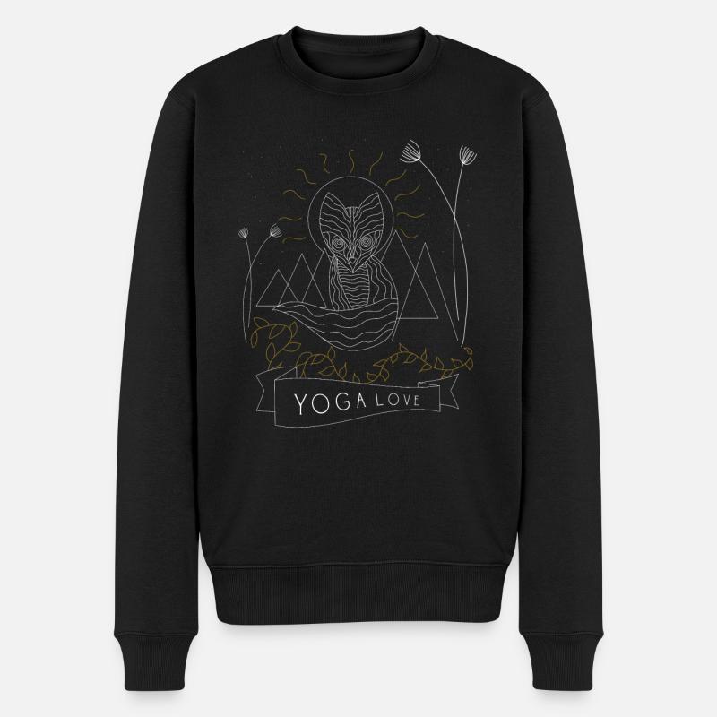 Fuchs Yoga retro - Pull Premium bio Homme - noir