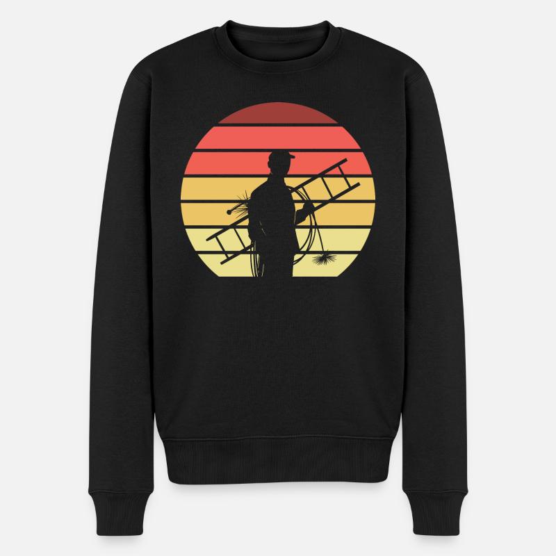 Schornsteinfeger Retro - Männer Premium Bio Pullover - Schwarz