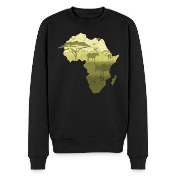 SÜDAFRIKA SÜDEN TIERE NATUR FARBEN AFRIKA MOTIV - Männer Premium Bio Pullover - Schwarz - Vorne - Nico (187cm)