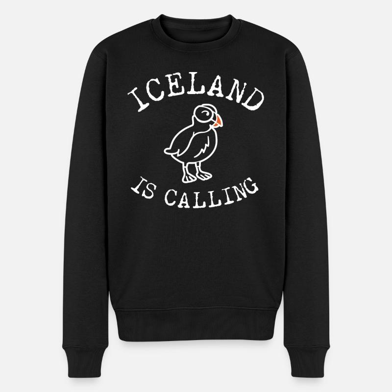 Macareux moine d’Islande - Pull Premium bio Homme - noir