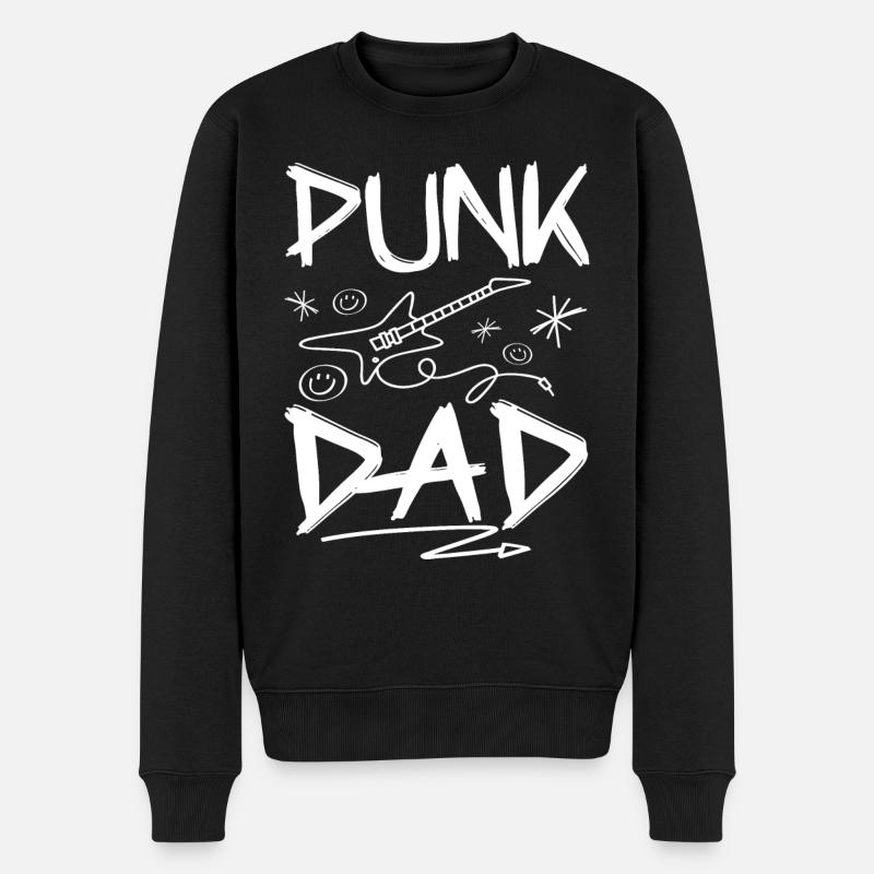 Papa Punk Rock - Pull Premium bio Homme - noir