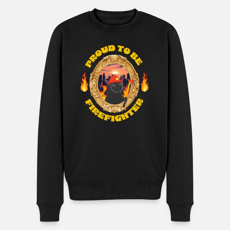 Proud to be Firefighter - Pull Premium bio Homme - noir