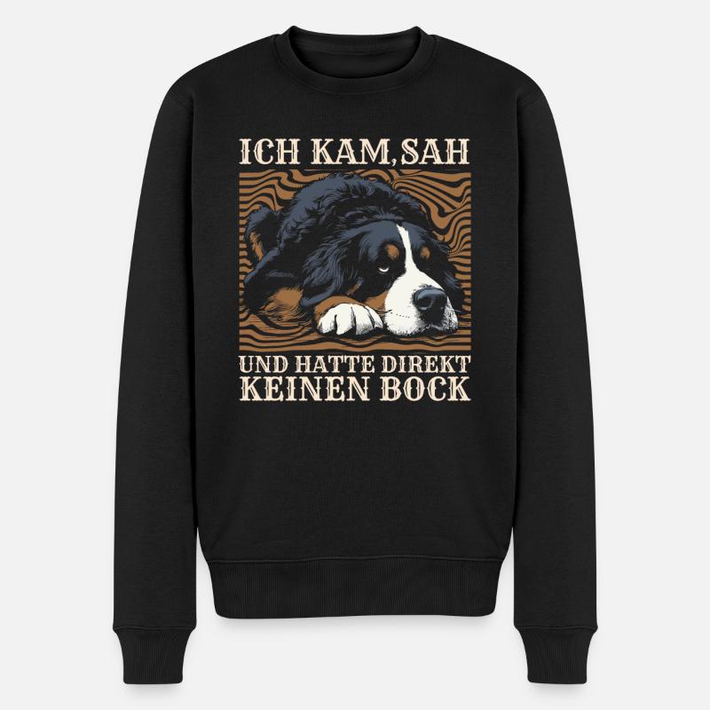 Berner Sennenhund Hundehalter Geschenkidee Humor - Männer Premium Bio Pullover - Schwarz