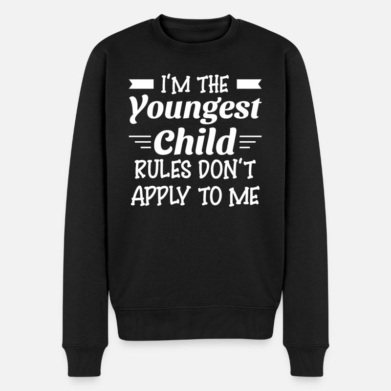 Familie Kinder Geschwister Lustig Geschenkidee - Männer Premium Bio Pullover - Schwarz