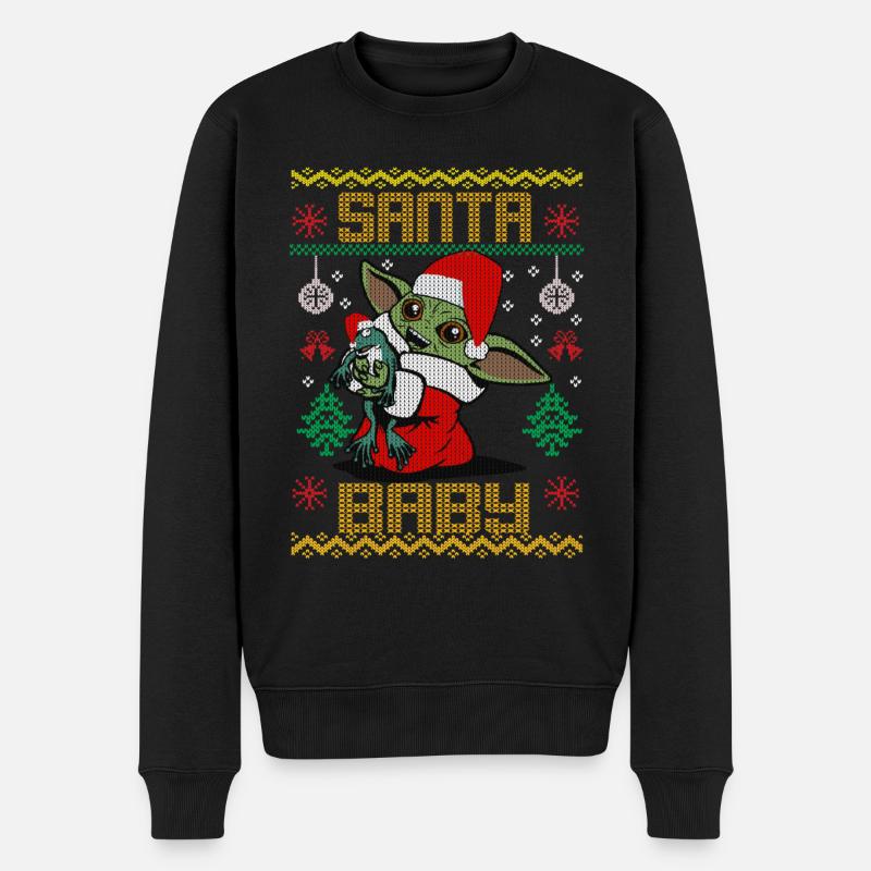 Santa Baby - Männer Premium Bio Pullover - Schwarz
