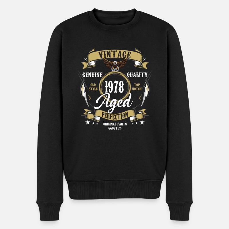 VINTAGE 1978 LA PERFECTION VIEILLI - Pull Premium bio Homme - noir