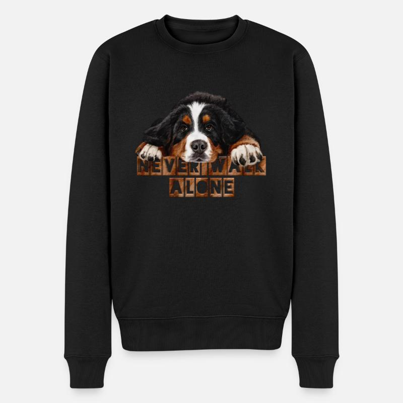 Berner Sennenhund - Männer Premium Bio Pullover - Schwarz
