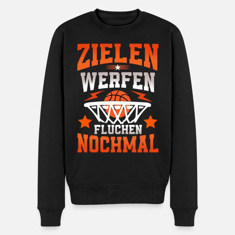 Basketball Basketballer - Männer Premium Bio Pullover - Schwarz