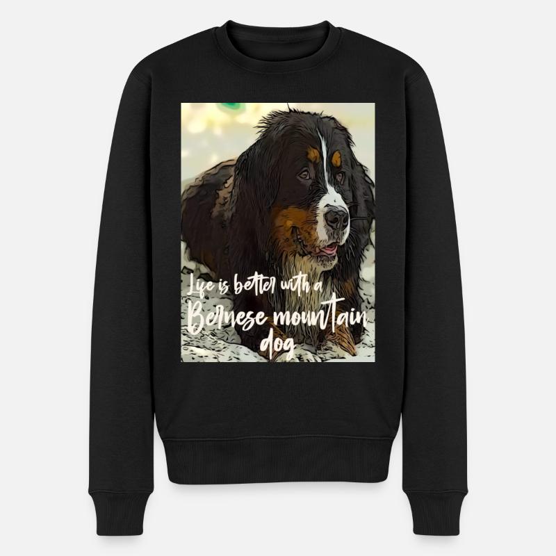 Berner Sennenhund - Männer Premium Bio Pullover - Schwarz