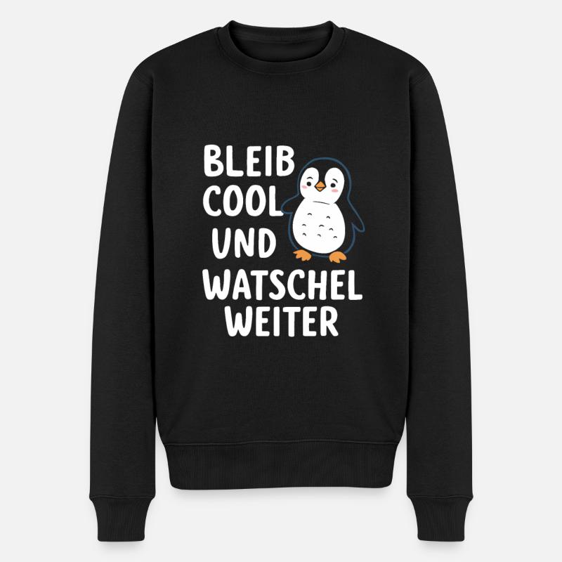 Pingouin Petits pingouins Pingouin empereur - Pull Premium bio Homme - noir