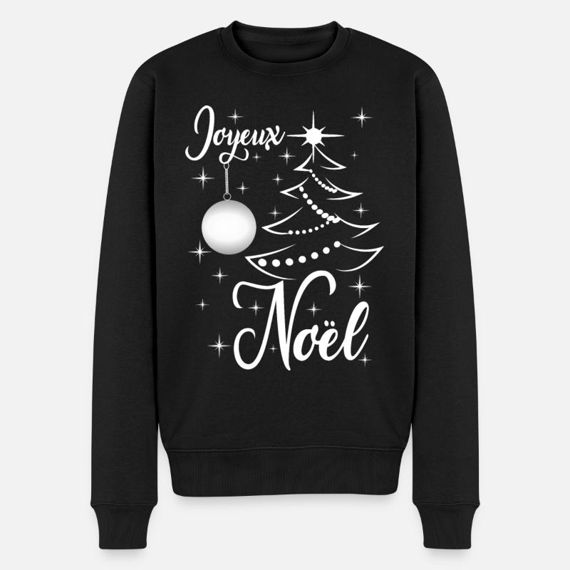 Frohe Weihnachten - Männer Premium Bio Pullover - Schwarz
