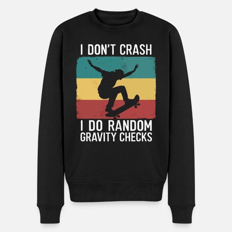 Skateboarding Skater Skateboard Skateboarder - Männer Premium Bio Pullover - Schwarz