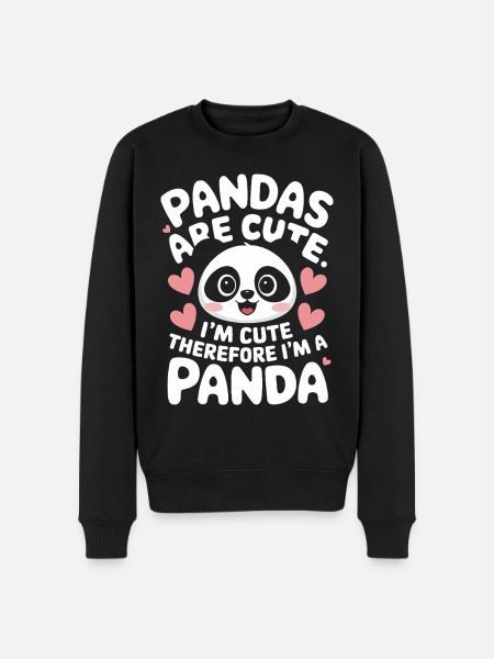 Panda Bear Panda Animal Pandas - Men's Premium Organic Jumper - black