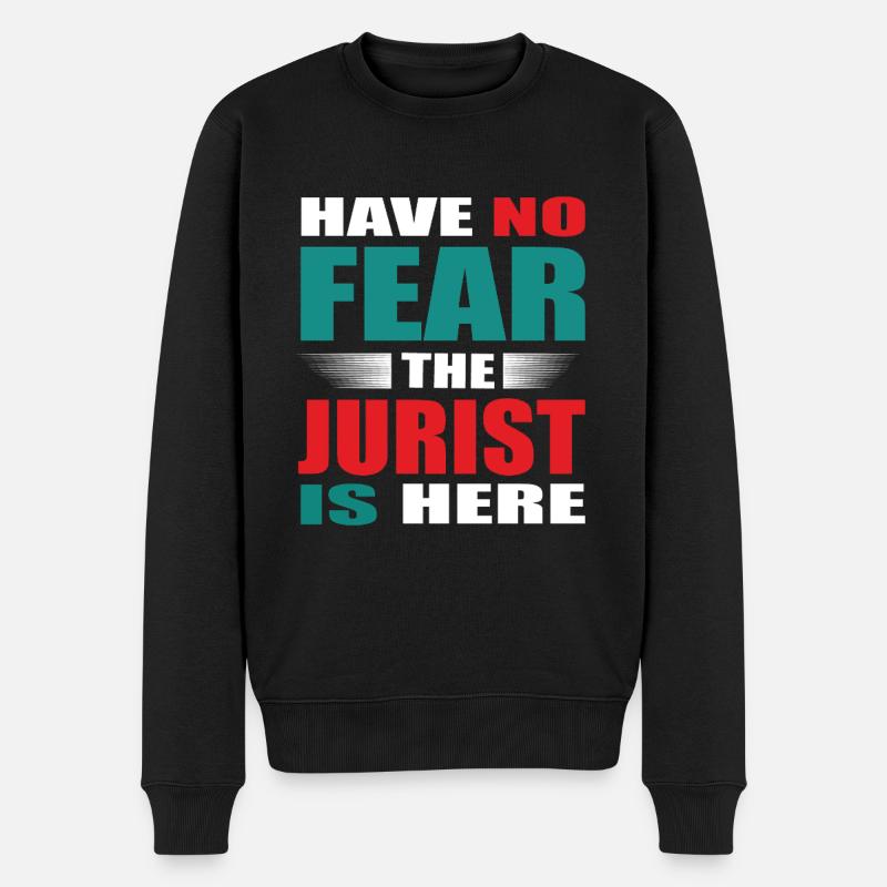 Have no Fear the Jurist is here Outfit - Männer Premium Bio Pullover - Schwarz