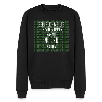 Informatiker Programmierer Spruch Humor Mathematik - Männer Premium Bio Pullover - Schwarz - Vorne - Nico (187cm)