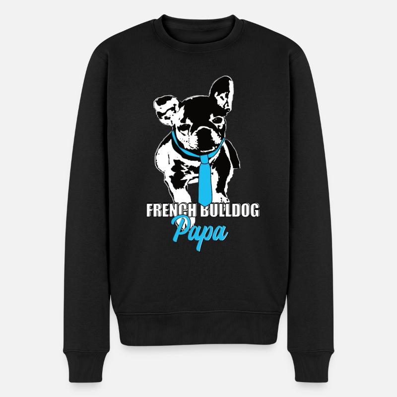 Bouledogue français Papa Frenchie Master - Pull Premium bio Homme - noir