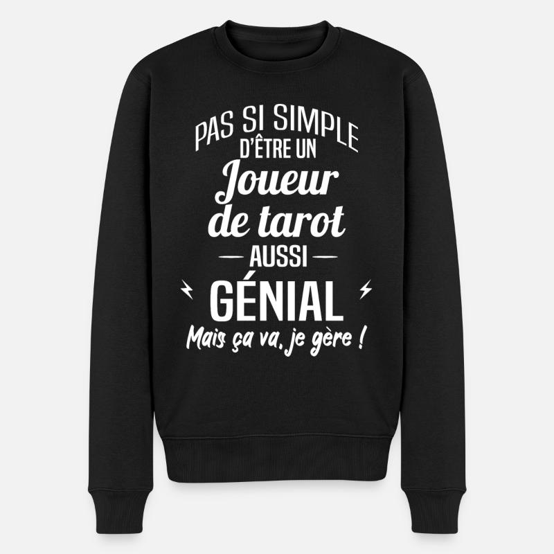 Joueur de tarot - Pull Premium bio Homme - noir