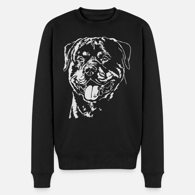 ROTTWEILER Hundeportrait Hunde Wilsigns Hund - Männer Premium Bio Pullover - Schwarz
