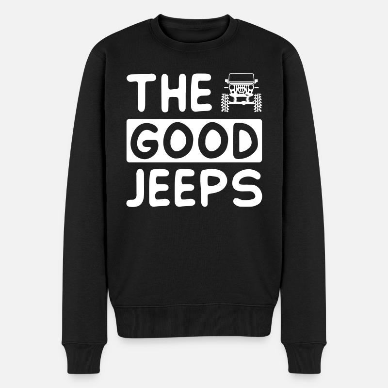 The Good Jeeps - Männer Premium Bio Pullover - Schwarz