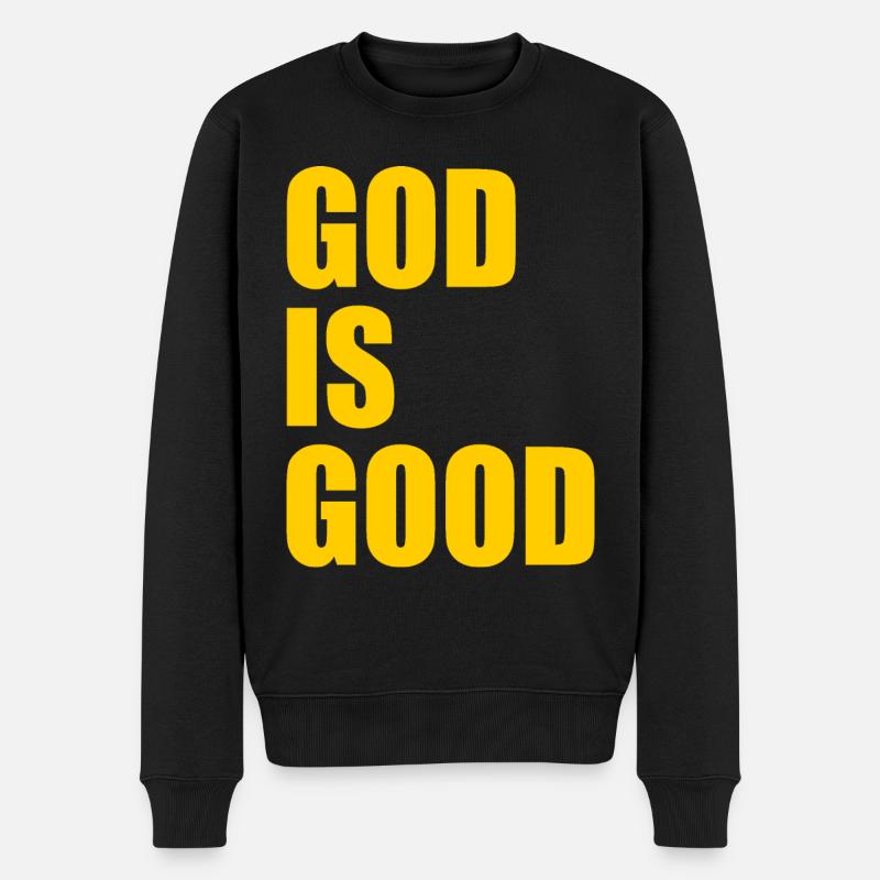 God is good - Pull Premium bio Homme - noir