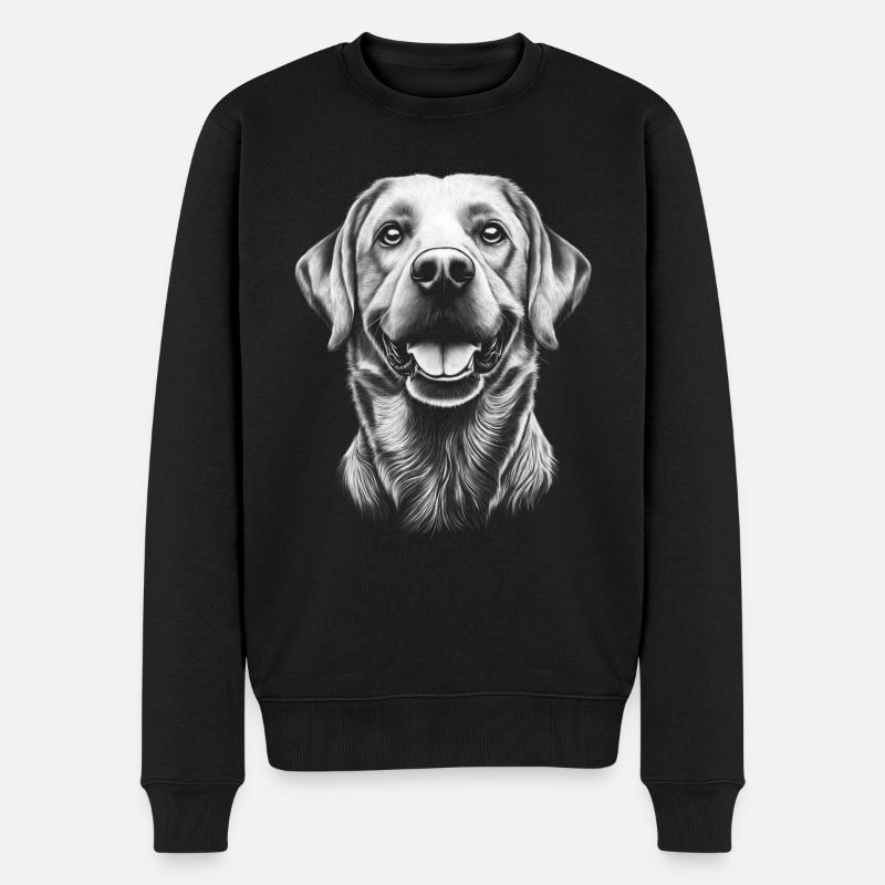 Labrador Portrait Labbi Labrador Retriever Hunde - Männer Premium Bio Pullover - Schwarz